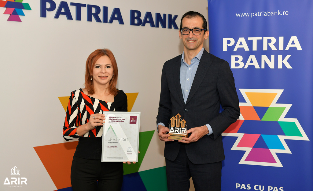 Patria Bank devine membru ARIR