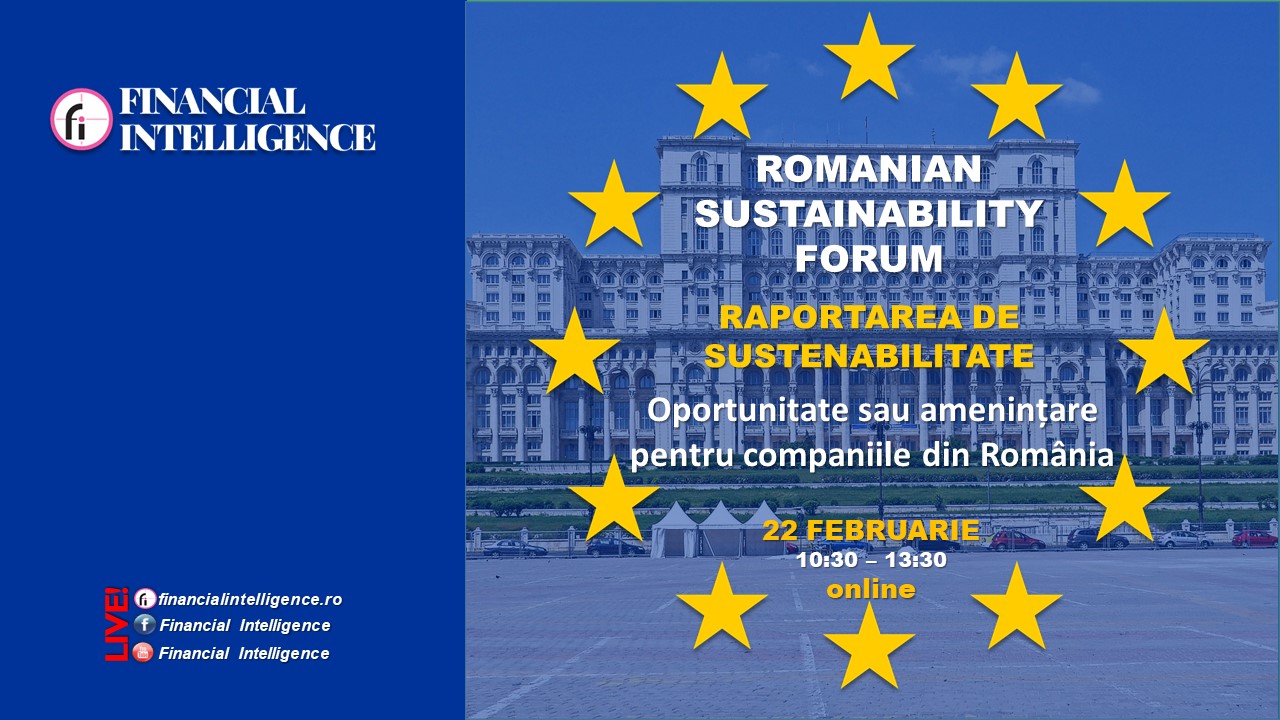 Financial Intelligence organizează mâine prima ediție a evenimentului  ”ROMANIAN SUSTAINABILITY FORUM”