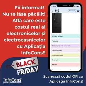 Fii informat Nu te lăsa păcălit Află care este costul real al electronicelor și electrocasnicelor cu Aplicația InfoCons - romania durabila