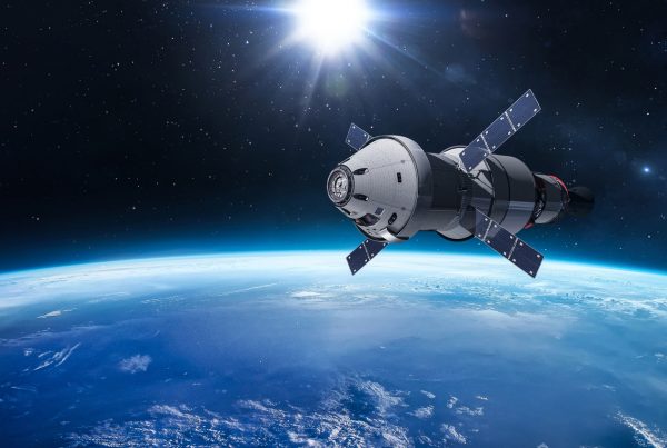 Spacecraft Orion on orbit of Earth planet. Spaceship in space. Expedition to Moon. Artemis program. Elements of this image furnished by NASA romania durabila