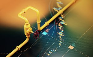 Natural Gas Pipes Sitting On Yellow Chart - Natural Gas And Energy Crisis And Finance Concept - romania durabila