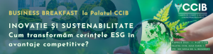 banner business breakfast la palatul ccib romania durabila