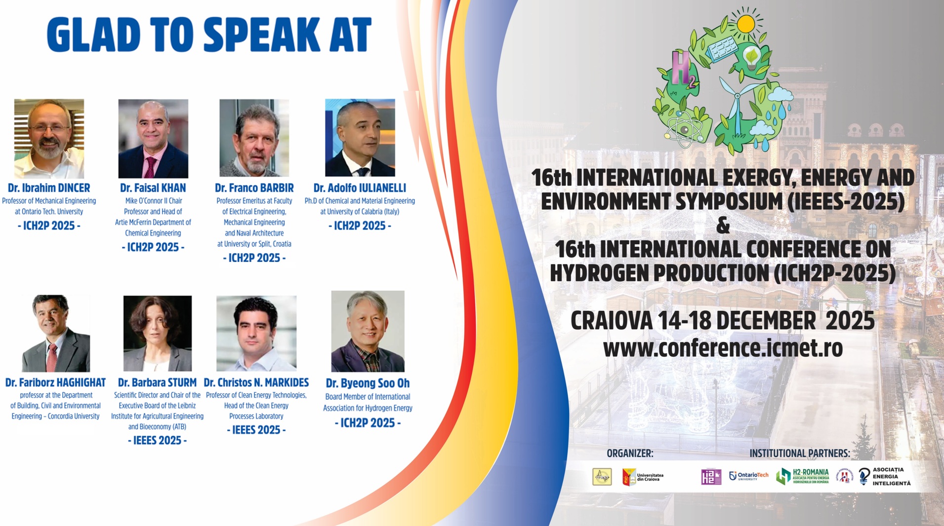 Vorbitori de marcă au confirmat prezența la ICH2P și IEEES 2025, evenimente organizate de ICMET Craiova și Universitate din Craiova