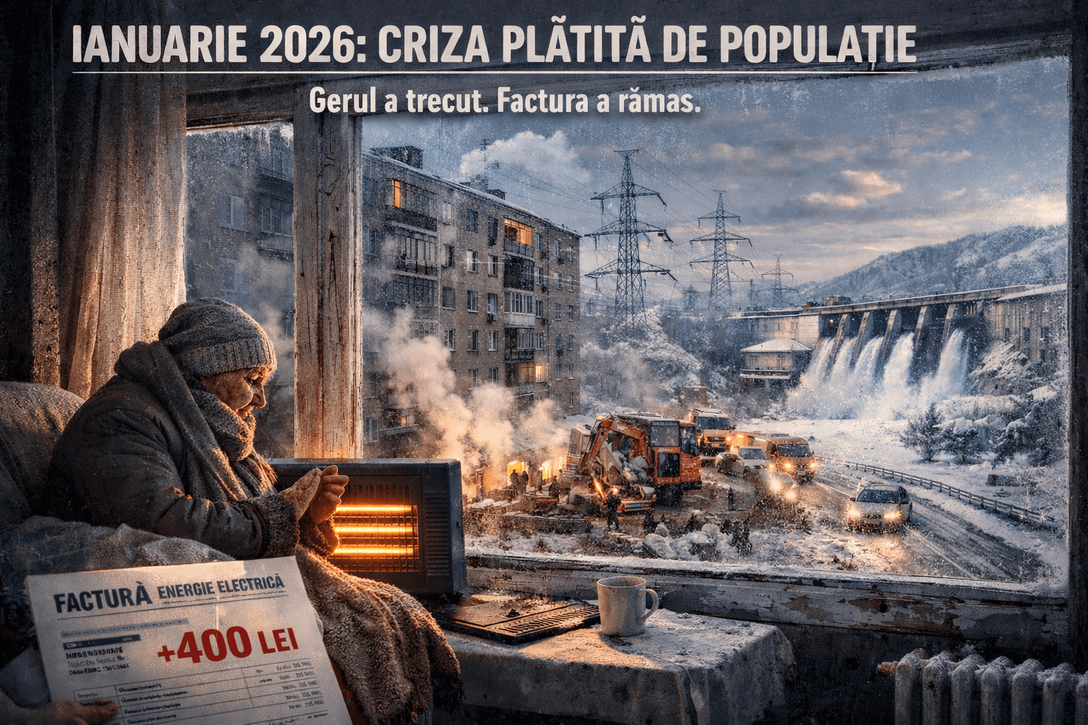 Defecțiunile din termoficare dublează până în prezent sumele pentru plata căldurii în luna ianuarie 2026.