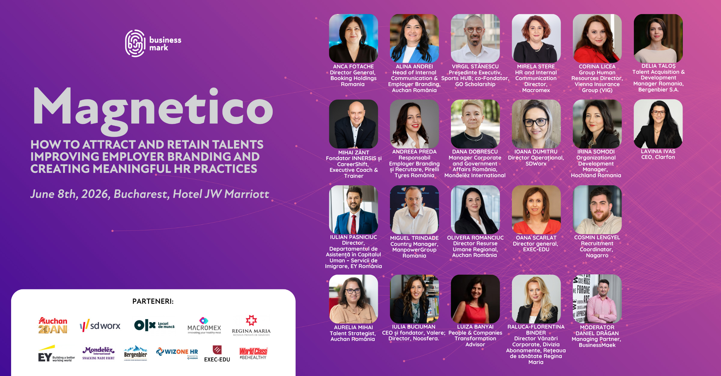 Ediția din București a proiectului „MAGNETICO. How to attract and retain talents improving employer branding and creating meaningful HR practices”. Pe 8 iunie, afli cum se adaptează organizațiile la noile realități din HR și Employer Branding