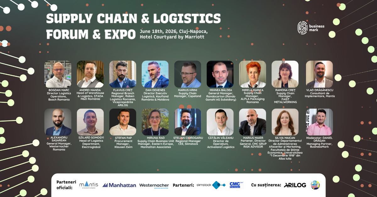 Peste 15 experți din domeniu analizează strategiile inovatoare care redesenează harta logistică a României, la „Supply Chain & Logistics Forum” din Cluj-Napoca – 18 iunie 2026